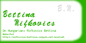 bettina mifkovics business card